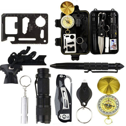 Kit multifunctional, 12 piese, excelent pentru drumetii, vanatoare, pescuit, camping