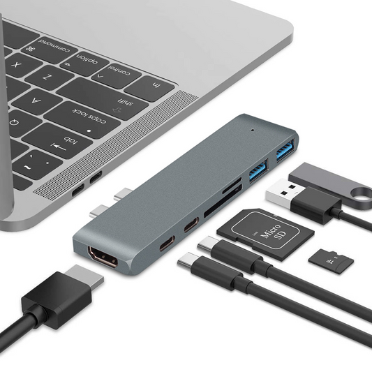 Adaptor HUB 7 in 1 USB-C 3.1 pentru Macbook Pro