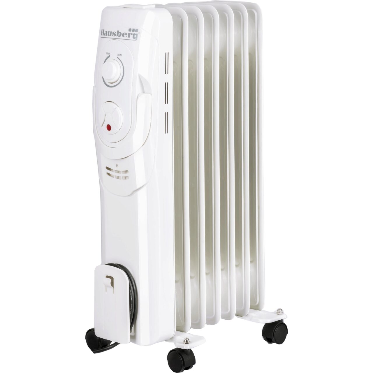 Calorifer electric Hausberg HB-8900AB, 1500 W, 7 elementi, 3 nivele de putere, termostat reglabil