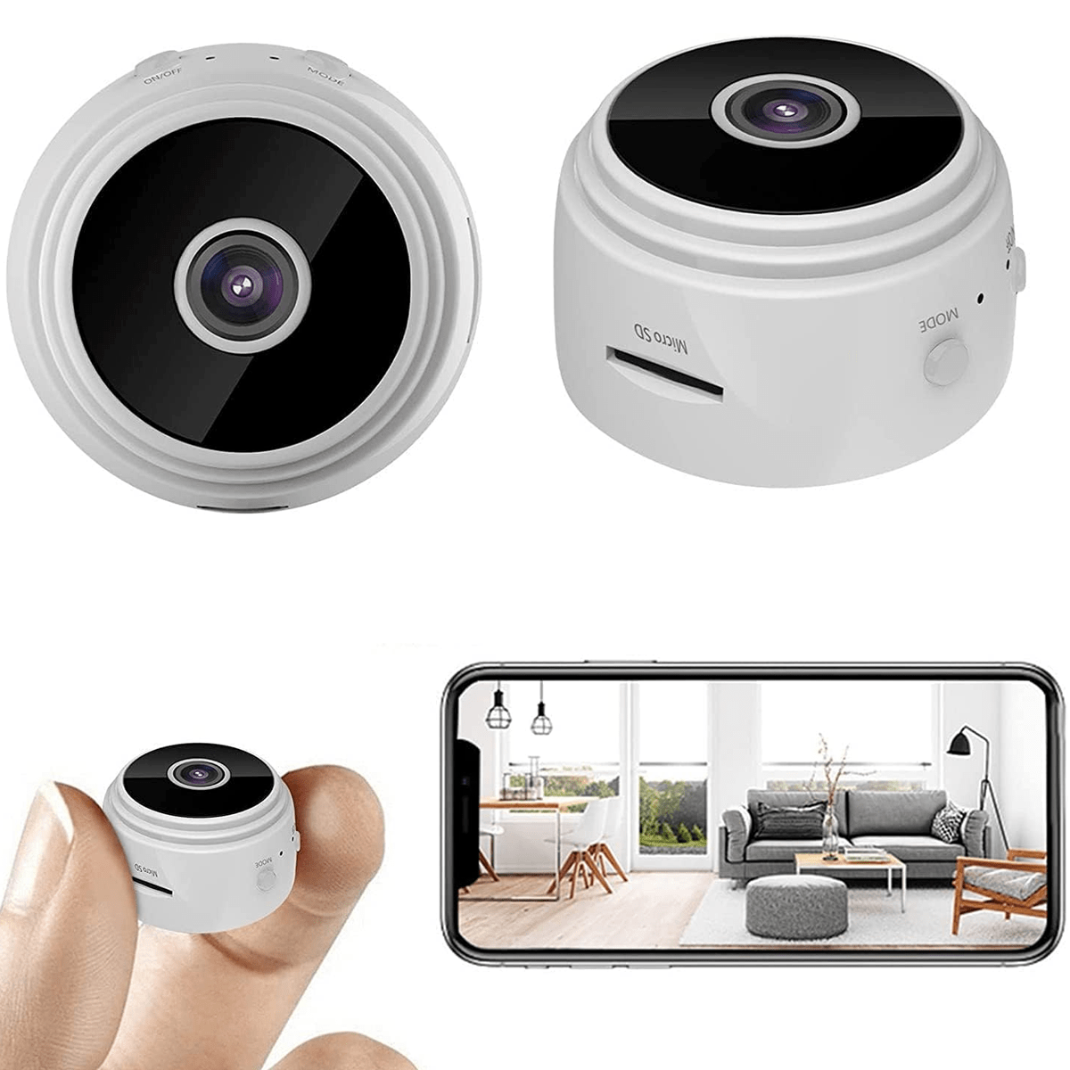 Mini camera de supraveghere wireless WiFi 1080p Full HD A9