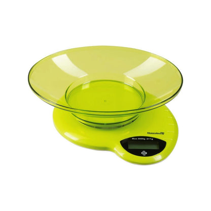 Cantar de bucatarie Hausberg HB-6015VR, 5kg, cu Bol din Plastic, Verde