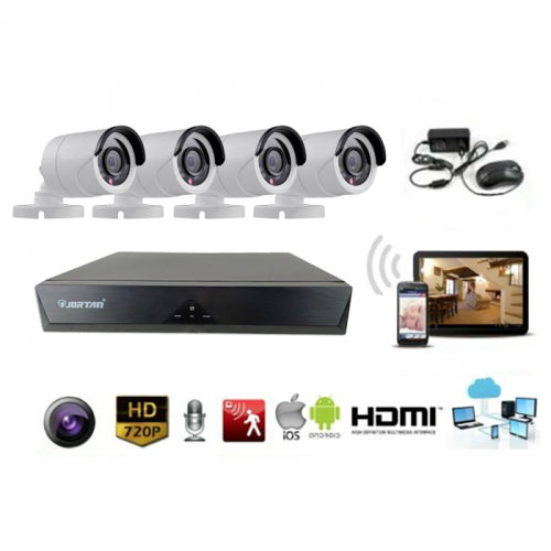 Sistem de supraveghere Wireless Jortan, 4 camere, HDMI