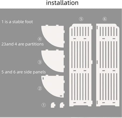 Etajera de colt pentru baie sau bucatarie, cu 4 polite, 120cm