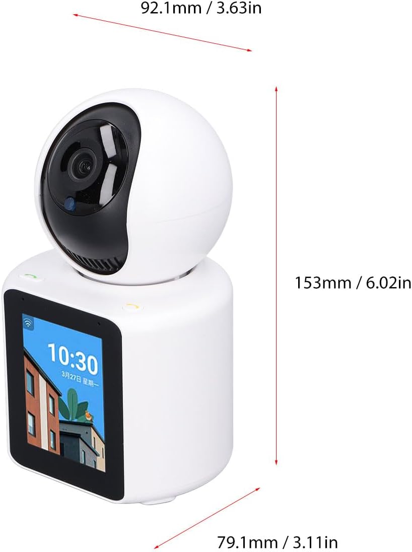 Camera video comunicare bidirectionala, ecran de 2.8 inch, poate initia apeluri telefonice video, camera de securitate inteligenta 360°, video HD 1080p, vizualizare nocturna, detectare miscare