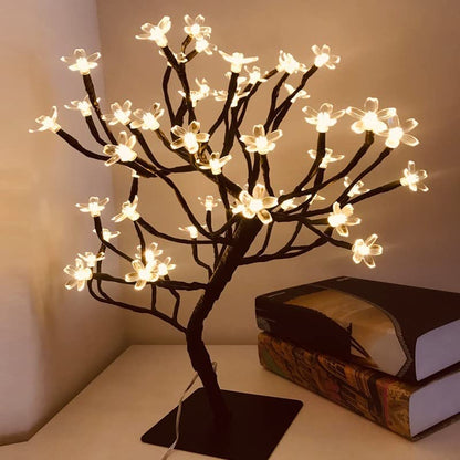 Copacel de Craciun, 36 LED Cherry, Blossom Bonsai