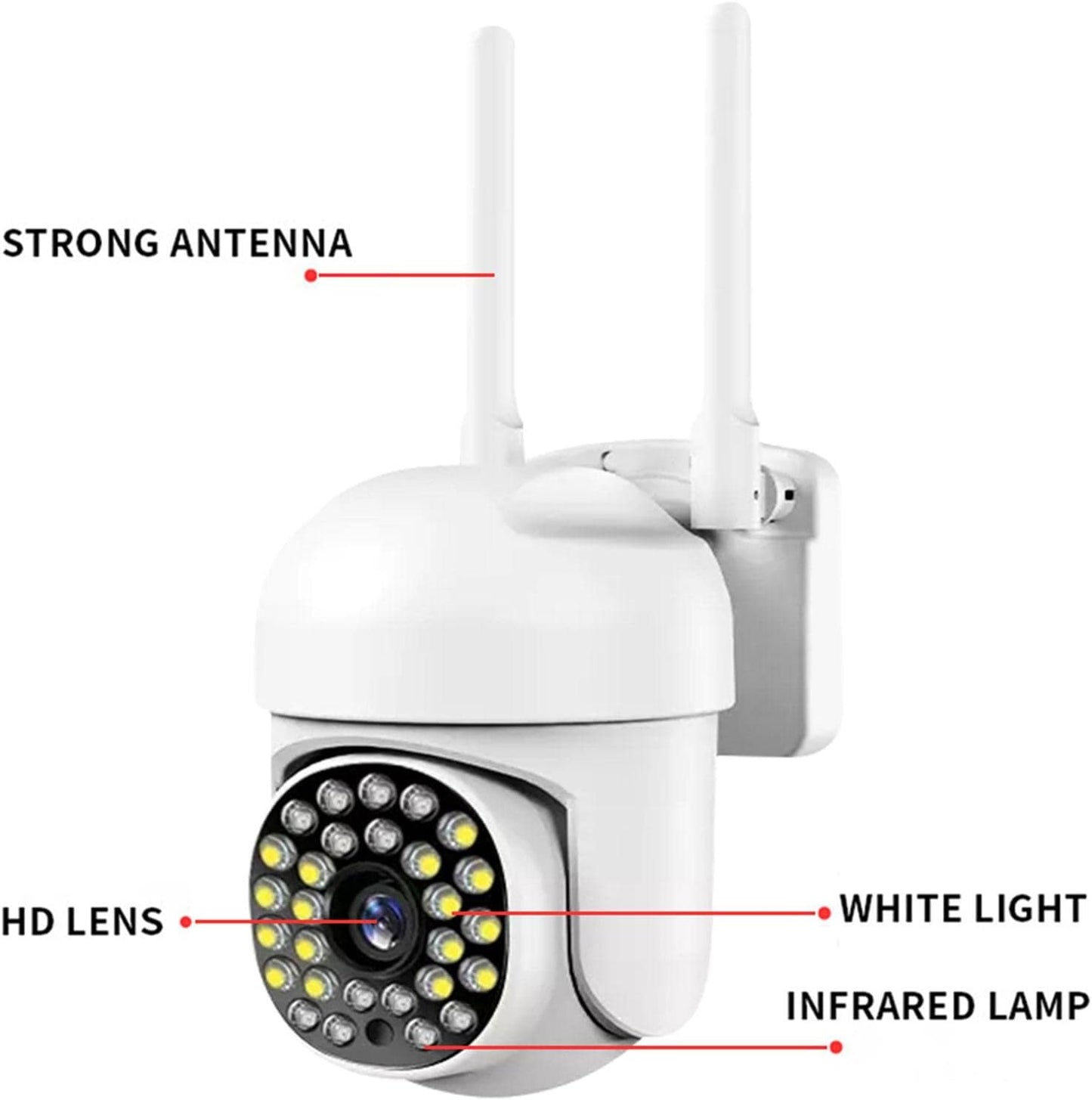 Camera de supraveghere, JT-8161QJ, WIFI, IP66, HD WIRELESS, 2 MP, 1920 X 1080 Pixeli, card 32Gb inclus