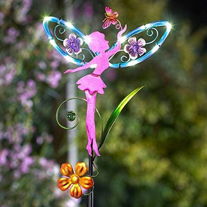 Decoratiune solara pentru gradina Fairy Wings 85 cm