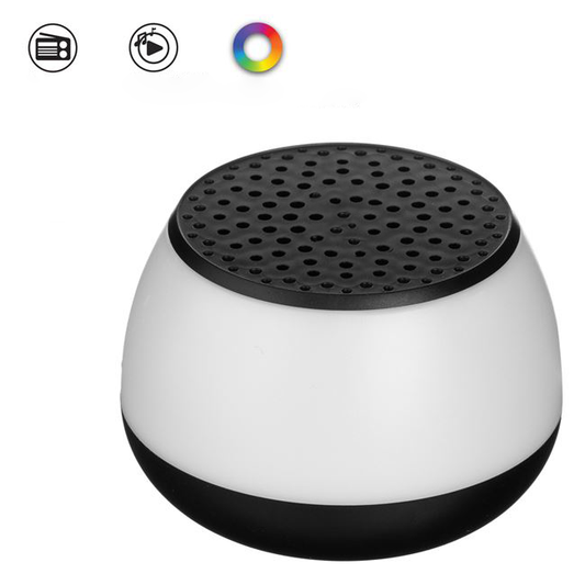 Boxa Portabila Bluetooth 3W USB LED Rotunda din Plastic