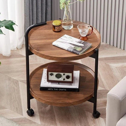 Masa rotunda de cafea pentru living, design nordic 40 x 40 x 65cm