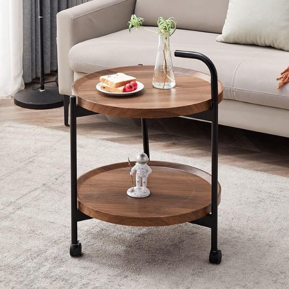 Masa rotunda de cafea pentru living, design nordic 40 x 40 x 65cm