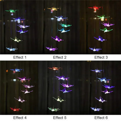 Decoratiune cu 6 fluturi incarcare solara si jocuri de lumini pentru gradina