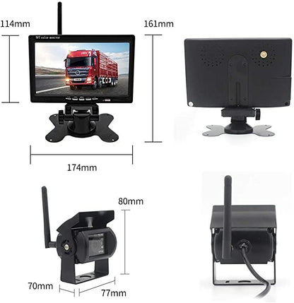 Kit wireless pentru marsarier cu camera AHD si display de 7", camioane, autocare, bus-uri