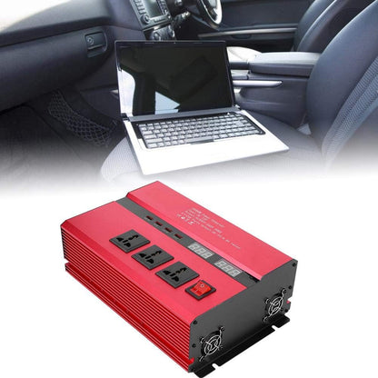 Invertor Auto, 12V, Display Dublu cu 4 Mufe USB, 2 iesiri