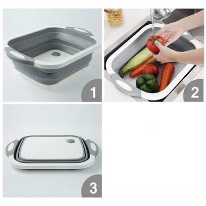 Tocator 3 in 1 multifunctional, pliabil, scurgator, uscator pentru alimente