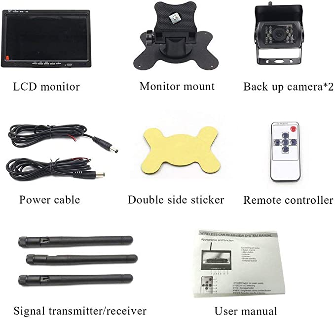 Kit wireless pentru marsarier cu camera AHD si display de 7", camioane, autocare, bus-uri