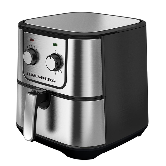 Friteuza Air Fryer Hausberg HB-2360, 1600-1800 W, 5.2 L, Timer, protectie supra-incalzire, maner rece