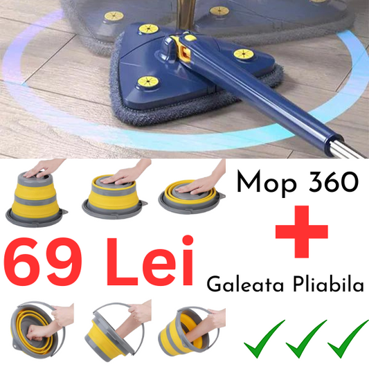 Pachet Mop 360 + Galeata Pliabila