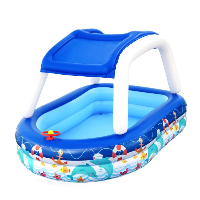 Piscina gonflabila Bestway Family, cu parasolar detasabil