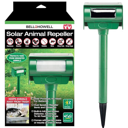 Aparat solar cu ultrasunete pentru animale cu detector miscare pana la 30m