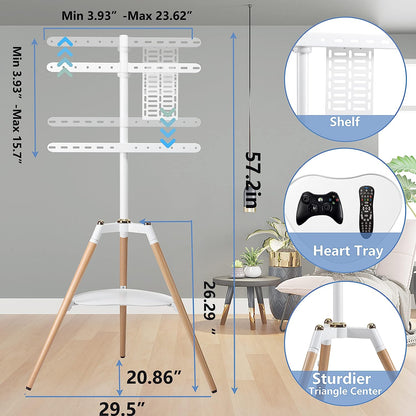 Suport TV rotativ, tip trepied, pentru podea, TV 32-65 inch