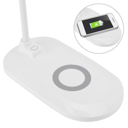 Lampa LED de birou cu functie de incarcare wireless pentru telefoane