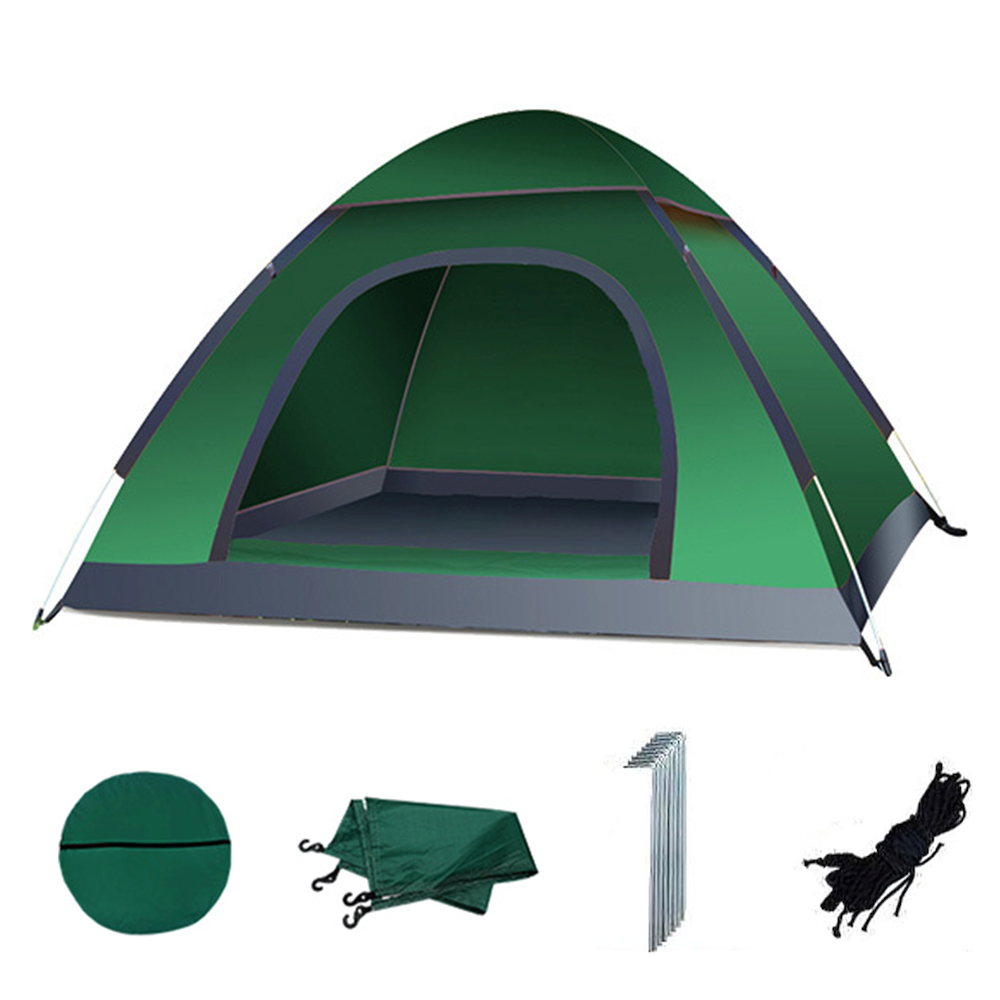 Cort camping cu deschidere automata pop-up, impermeabil, protectie UV, 2 usi