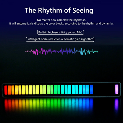 Lumina de ritm, LED Bar RGB cu lumini ambientale si activare sonora