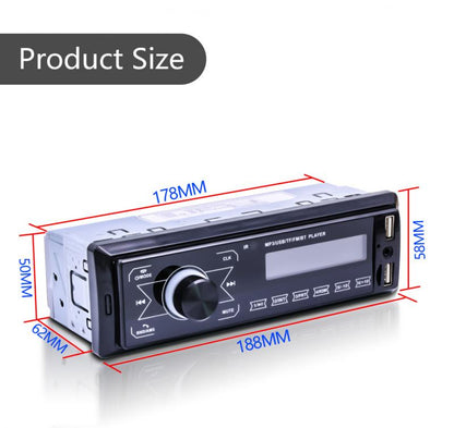 Radio MP3 player auto cu touchscreen, bluetooth, USB, microSD, AUX, 4x60W si telecomanda