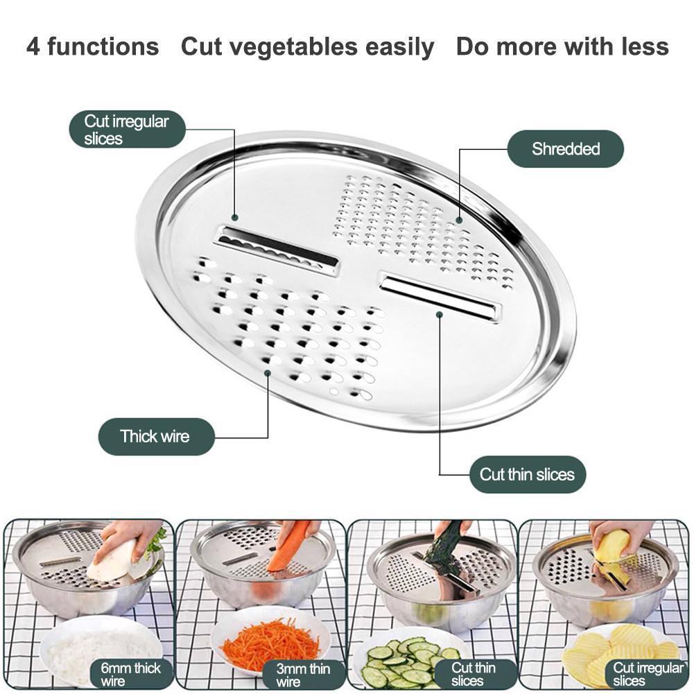 Bol din inox cu strecuratoare si razatoare 3 in 1, 28cm