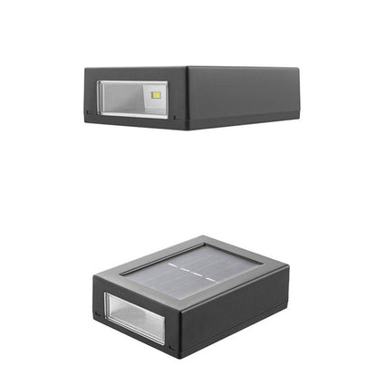 Set 2 lampi solare pentru perete exterior, iluminare sus-jos, lumina calda