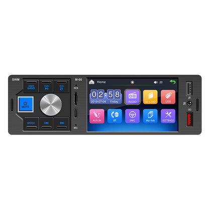 Radio MP5 Player auto cu bluetooth, mirrorlink, ecran color cu touch 4.1 inch, USB, telecomanda