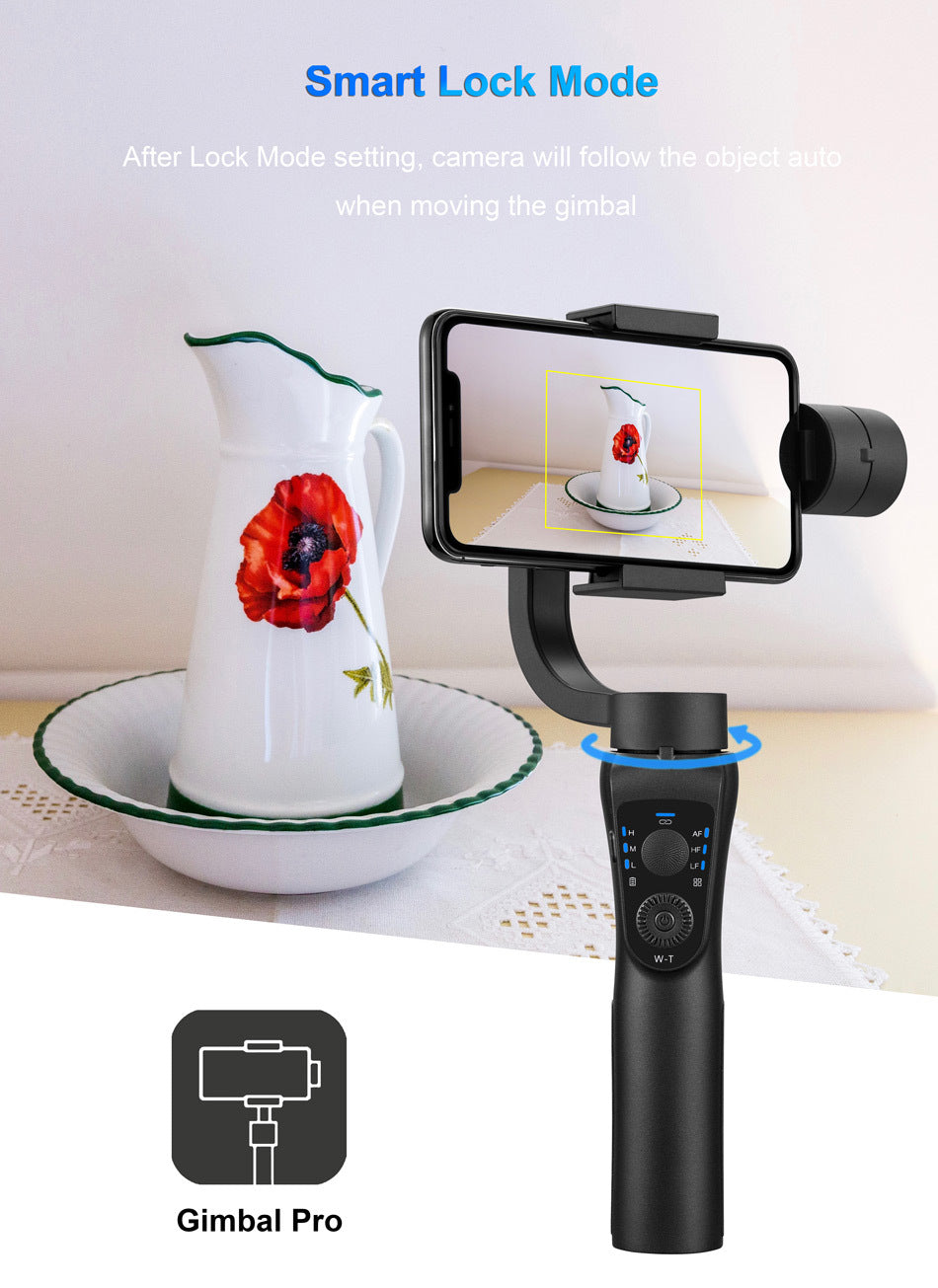 Sistem de stabilizare GIMBAL S5B, rotativ, 3 axe, Bluetooth, 4000 mAh, Negru