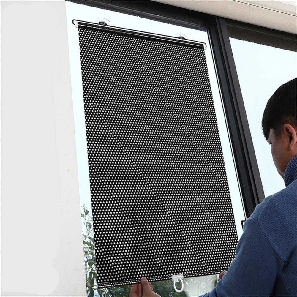 Parasolar auto cu ventuze, retractabil, 46x42,5cm, pentru parbriz sau geamuri laterale