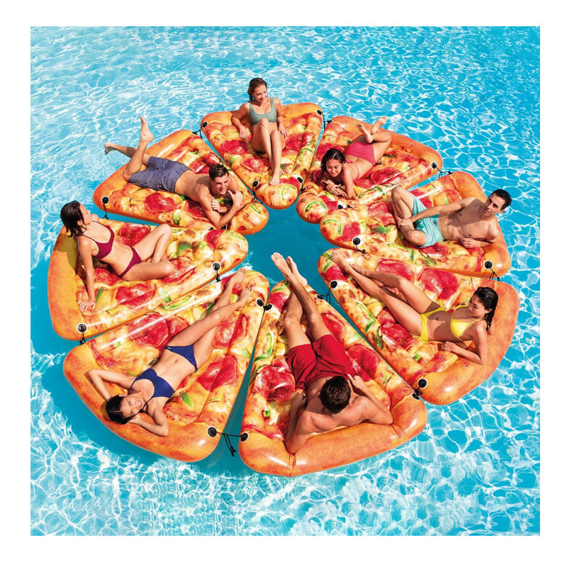 Saltea gonflabila Intex Pizza Slice multicolor, 1.75m x 1.45m