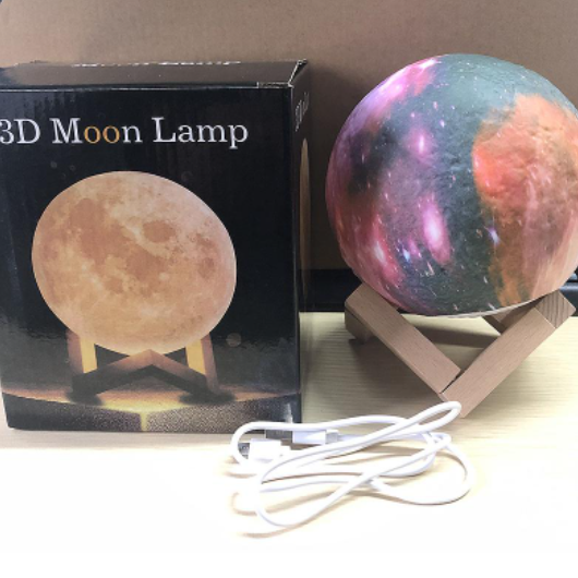 Lampa de veghe, 3D Moon Lamp Galaxy, telecomanda