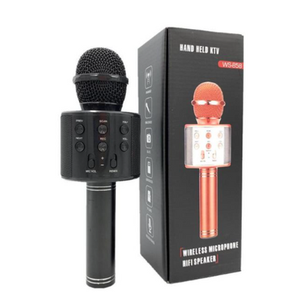 Microfon wireless pentru karaoke, cu bluetooth