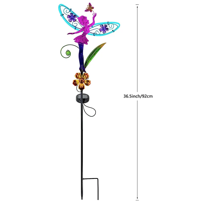 Decoratiune solara pentru gradina Fairy Wings 85 cm