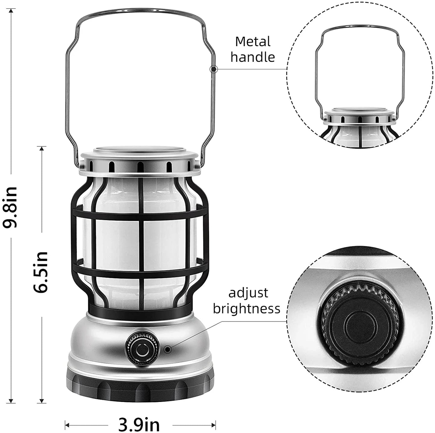 Felinar solar retro portabil Andowl Q-LED 1990