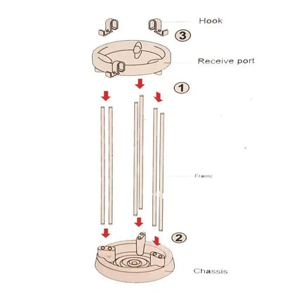 Suport pentru 10 umbrele cu tava de colectare a a apei  25.2 x 50.4 cm