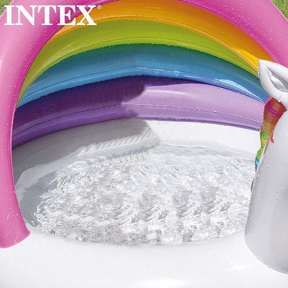 Piscina gonflabila, pentru copii, Intex Unicorn, cu protectie solara