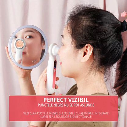 Aparat facial cu vacuum,  extragere cosuri cu vizor pentru acnee si puncte negre