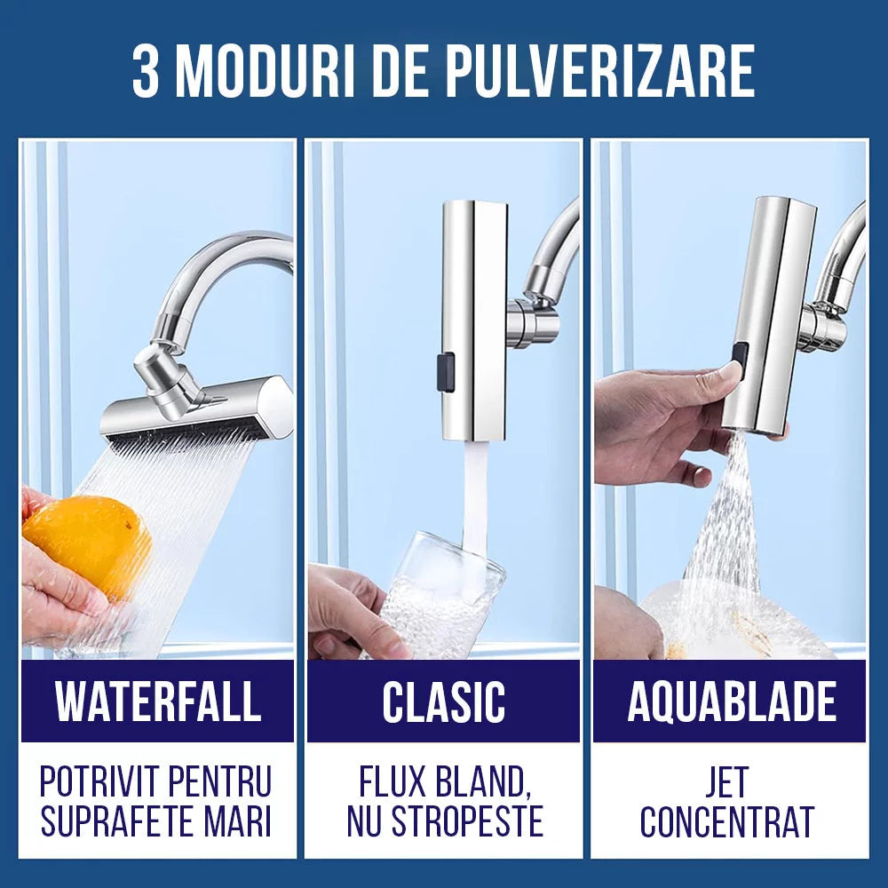 Cap de robinet multifunctional cu 3 moduri de pulverizare