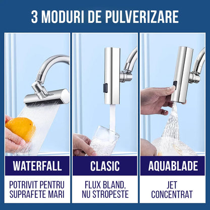 Cap de robinet multifunctional cu 3 moduri de pulverizare