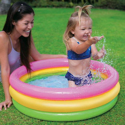 Piscina gonflabila pentru copii cu baza moale, Intex