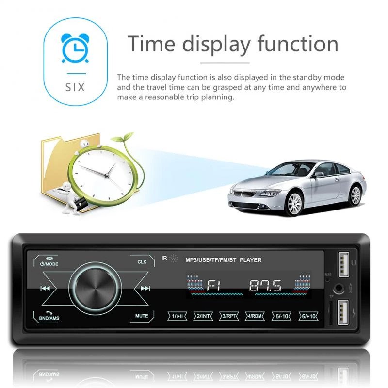 Radio MP3 player auto cu touchscreen, bluetooth, USB, microSD, AUX, 4x60W si telecomanda