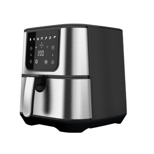 Friteuza Air Fryer Hausberg HB-2365, 1600-1800 W, 5.2 L, Timer, protectie supra-incalzire, maner rece, Display LCD