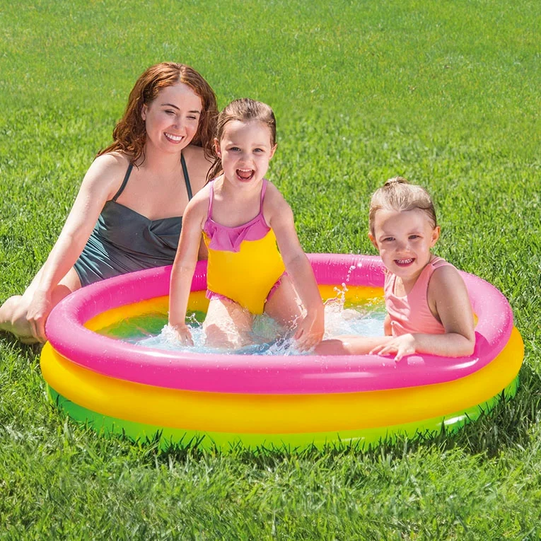 Piscina gonflabila pentru copii cu baza moale, Intex