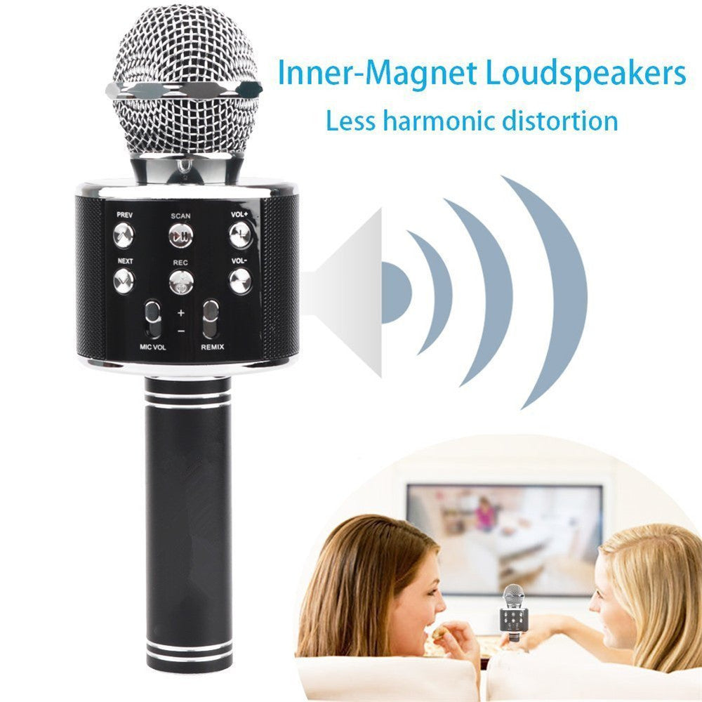 Microfon wireless pentru karaoke, cu bluetooth