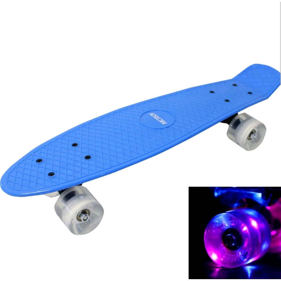 Skateboard Penny Board cu led, pentru copii, 55cm