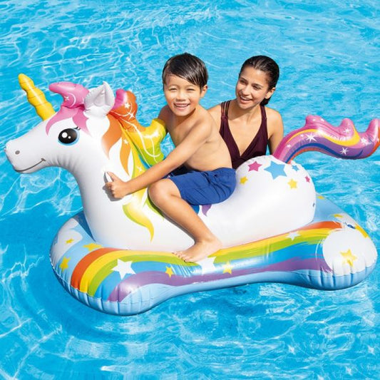 Saltea gonflabila pentru copii, Intex Ride - on, Unicorn, multicolor, 163 x 86 cm